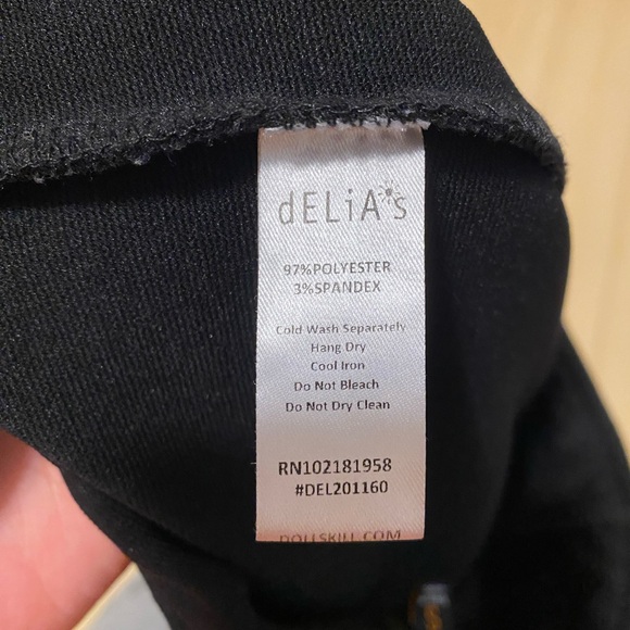 Black Mini Skirt with Front Slits - Picture 4 of 4